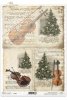 Boże Narodzenie, skrzypce, choinka, stare pismo, święta, nuty, R188, Christmas motifs, decorations, violin, sheet music, Christmas trees , Adornos navideños, adornos, violín, partituras, árboles de Navidad